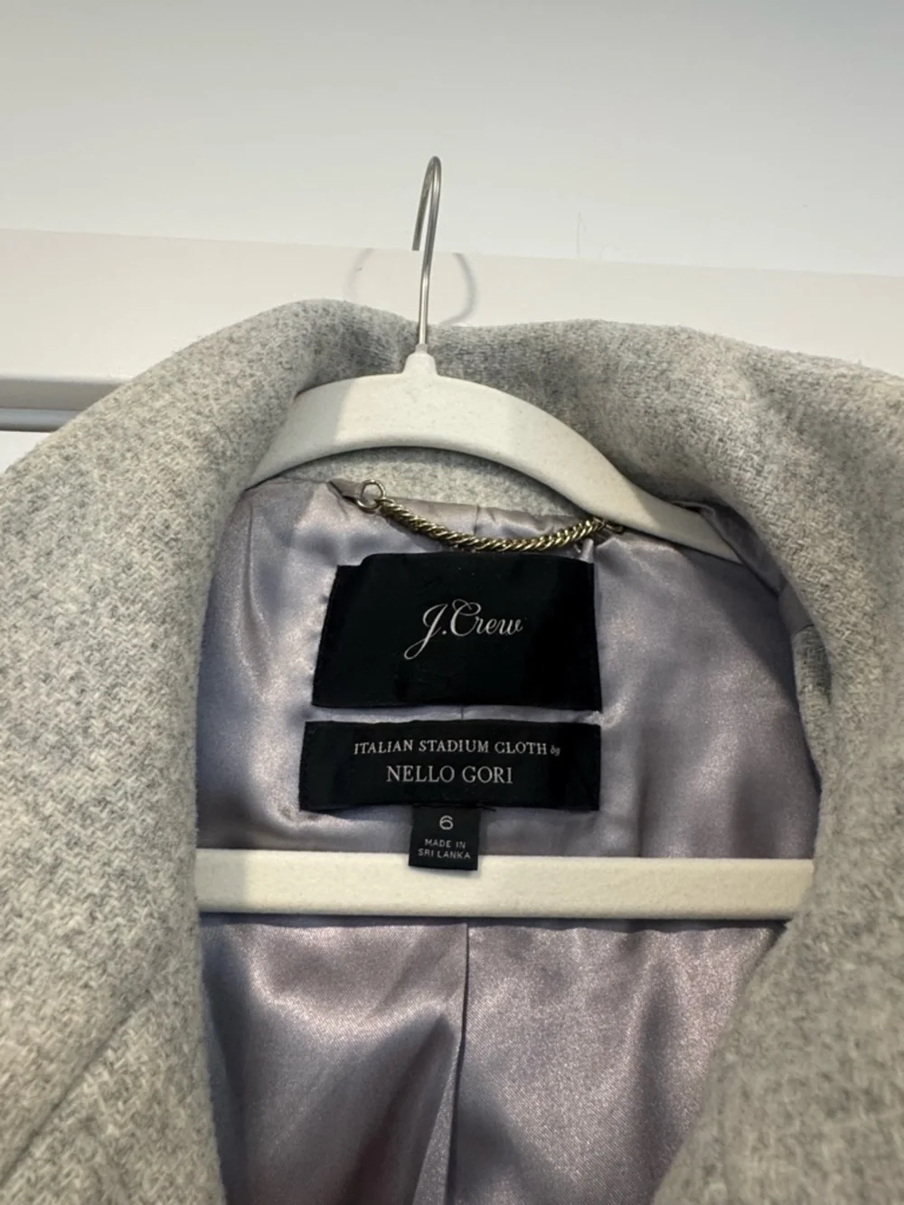 J. Crew Cocoon Coat in Italian Stadium-Cloth Wool - Heather Dusk - Size 6 - Picture 4 of 12